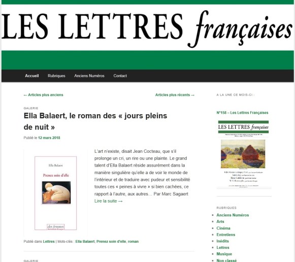 home page lettres françaises